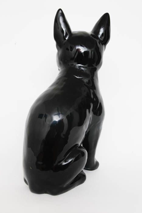Black Ceramic French Bulldog