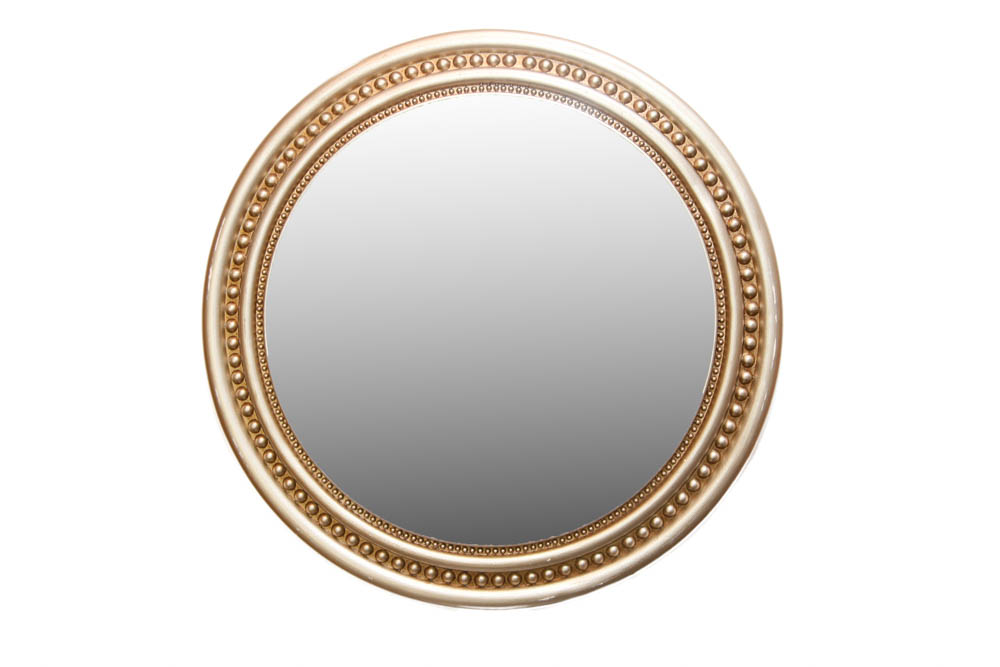 Round Beveled Wall Mirror