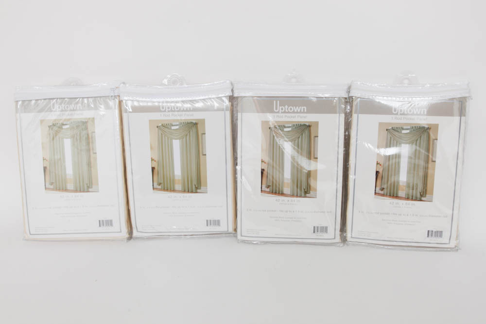 Set of Four Unopened Panel Curtains