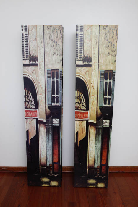 Pair of Canvas Paris Room Screens