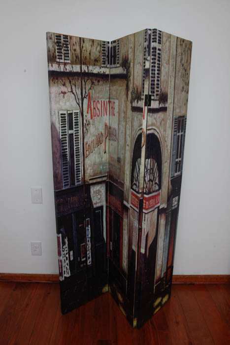 Pair of Canvas Paris Room Screens