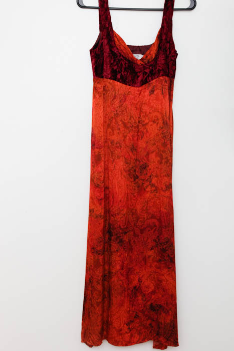 Red Velvet Dress and Wrap