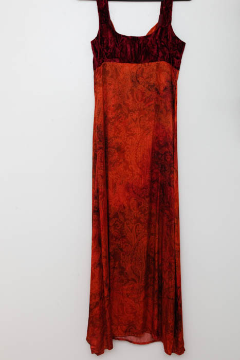 Red Velvet Dress and Wrap