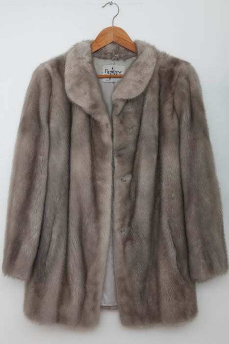Gray Mink Fur Coat