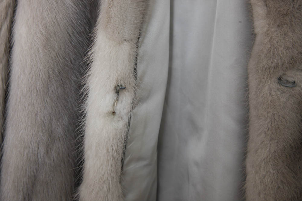 Gray Mink Fur Coat