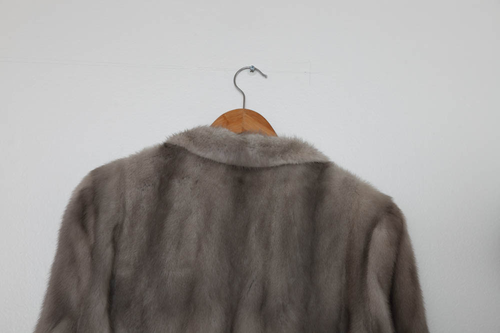 Gray Mink Fur Coat