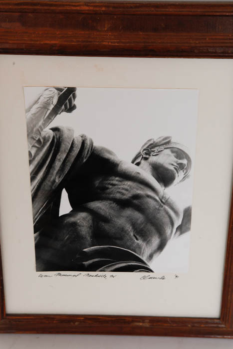 Signed Photograph of War Memorial Building Statue In Nashville