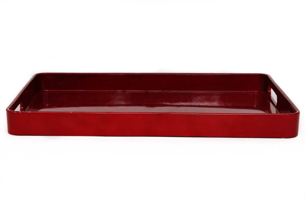 Pair of Red Serving Trays