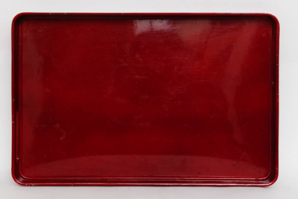 Pair of Red Serving Trays
