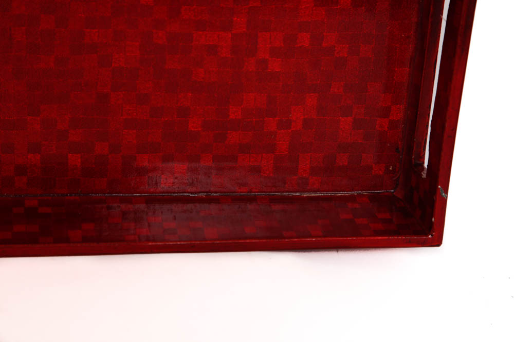 Pair of Red Serving Trays