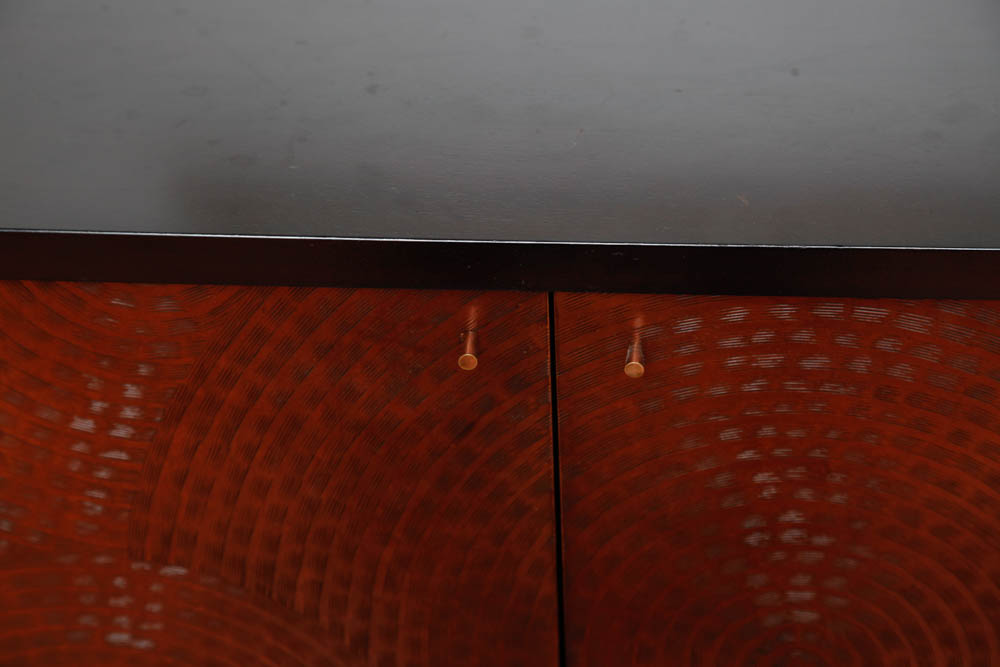 Wood and Etched Copper Cabinet