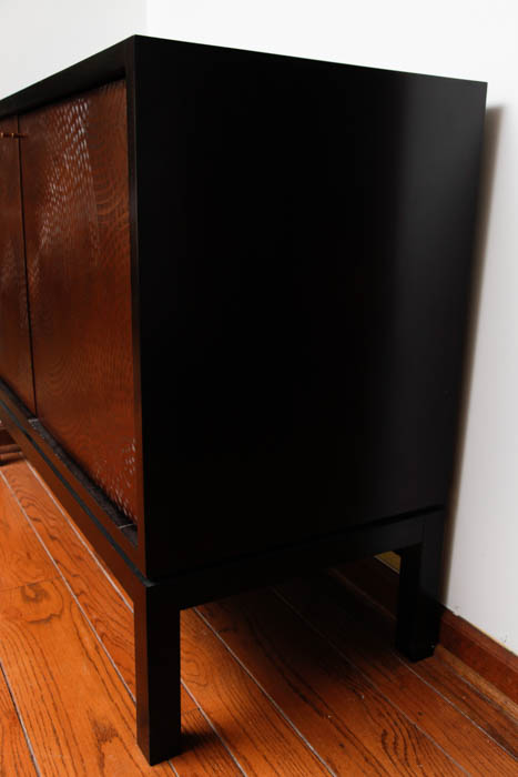 Wood and Etched Copper Cabinet