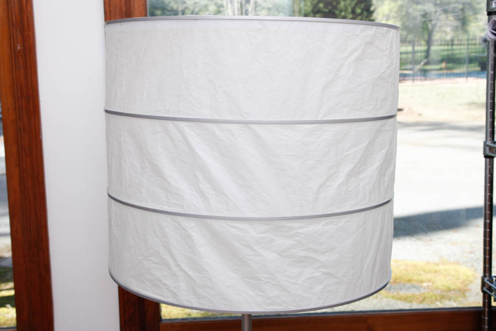 Round Paper Shaded Floor Lamp