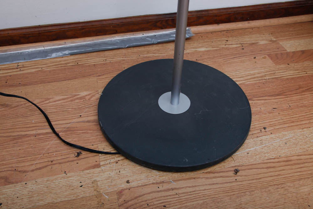 Round Paper Shaded Floor Lamp