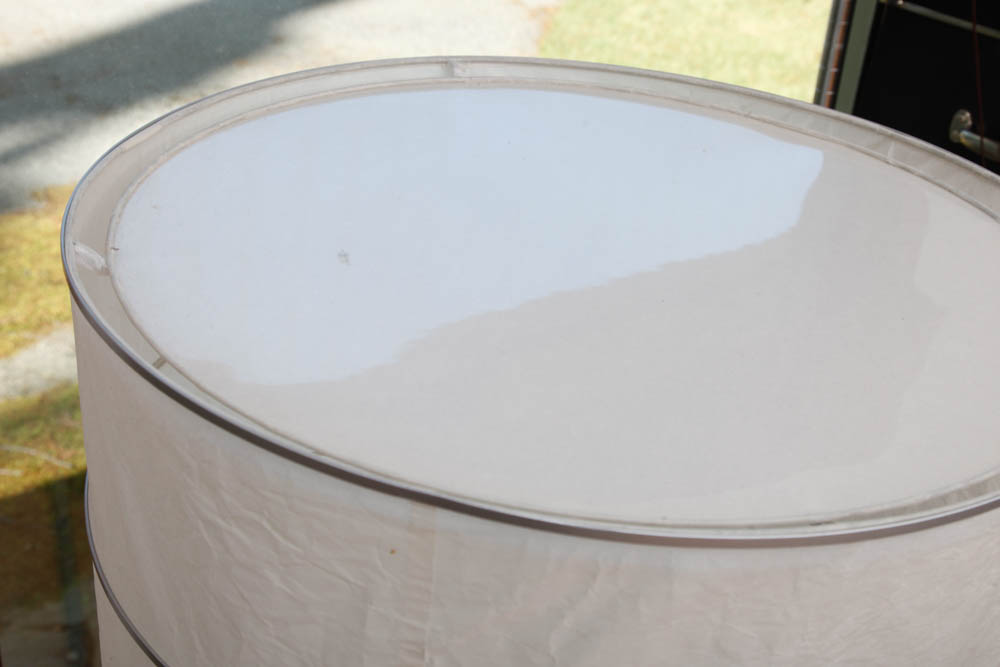 Round Paper Shaded Floor Lamp