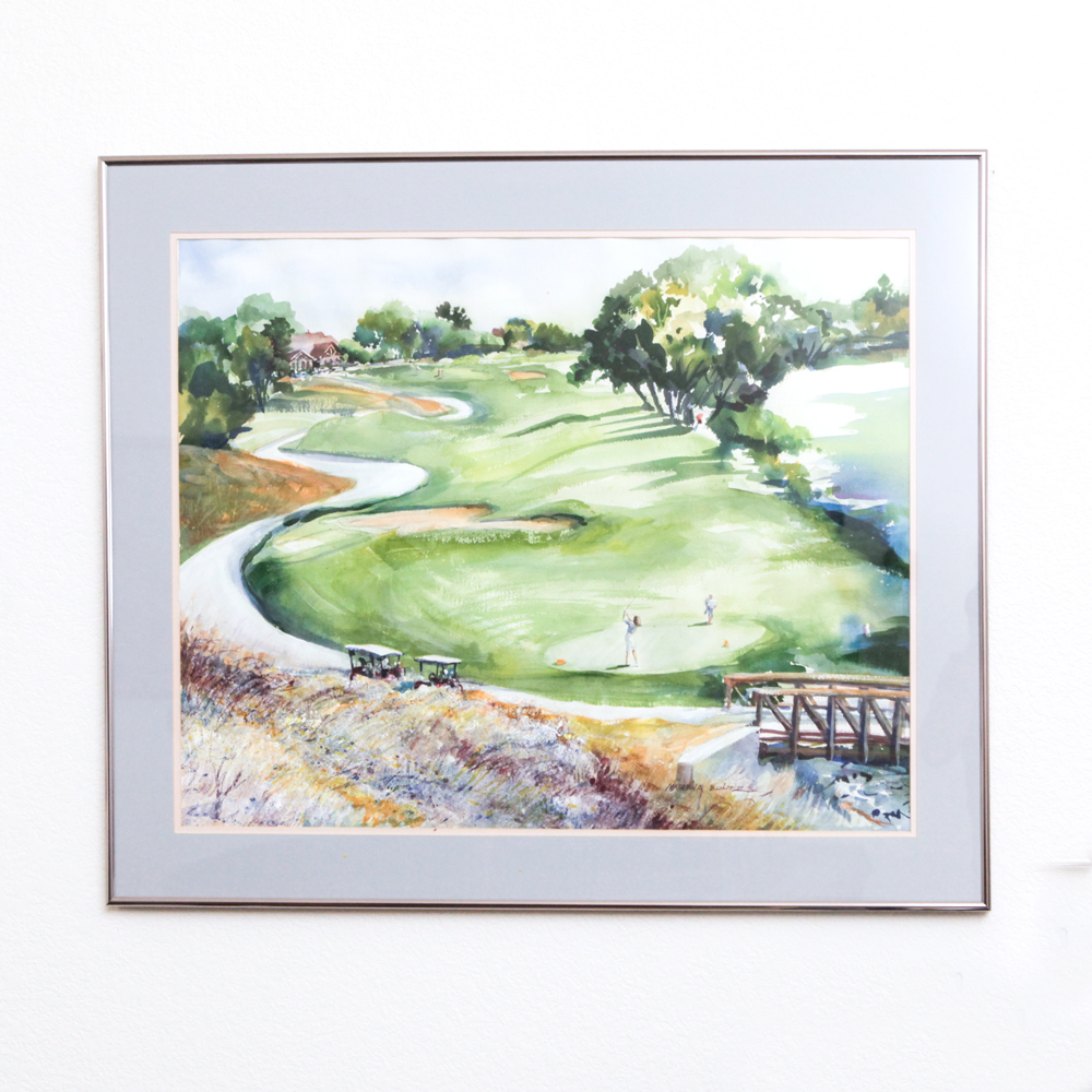 Framed Watercolor Painting by Martha Boltz
