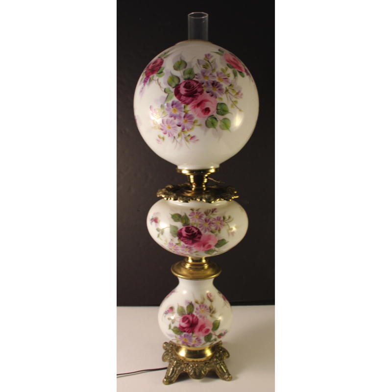 L.G. Wright Glass Co. Vintage Parlor Lamp
