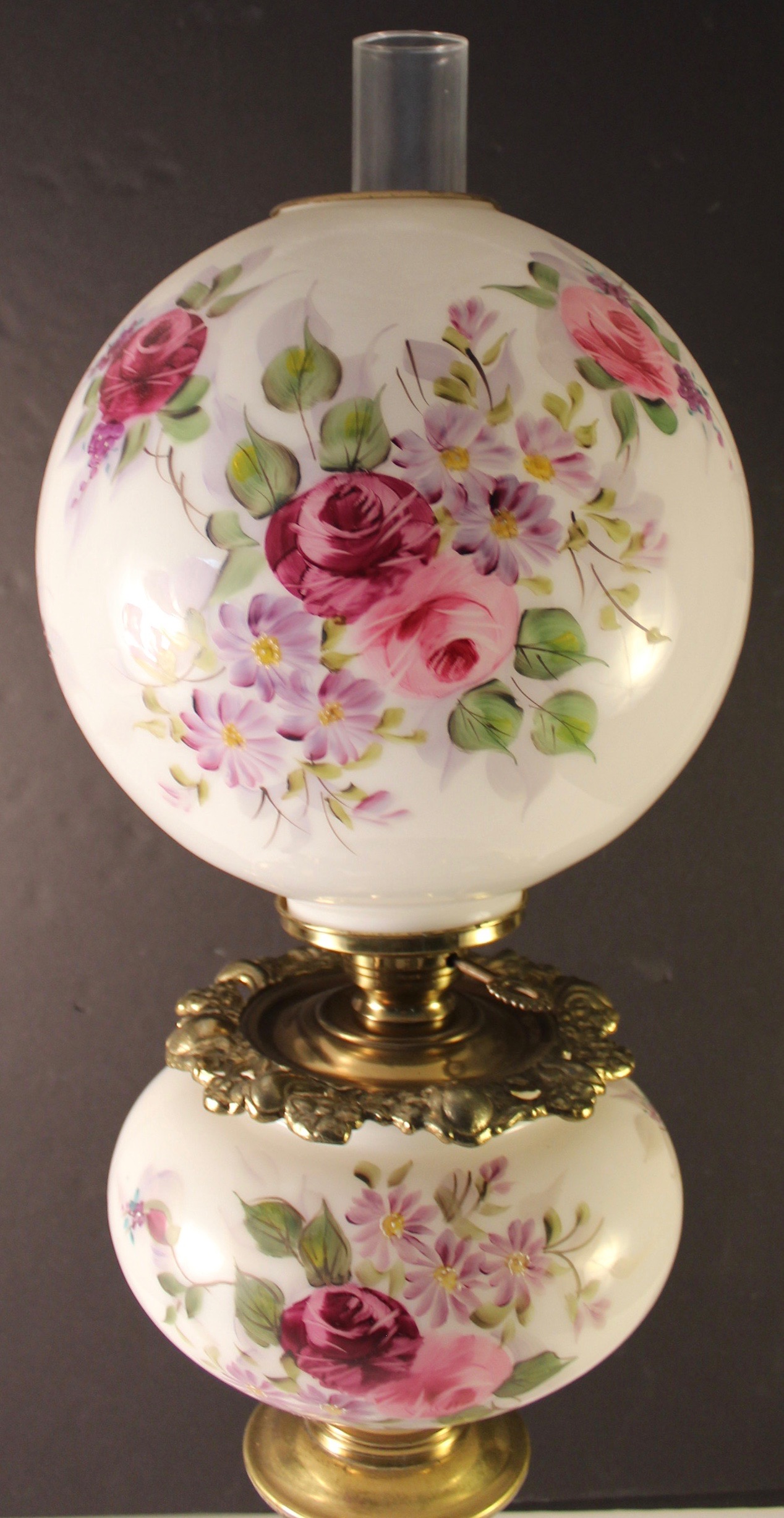 L.G. Wright Glass Co. Vintage Parlor Lamp