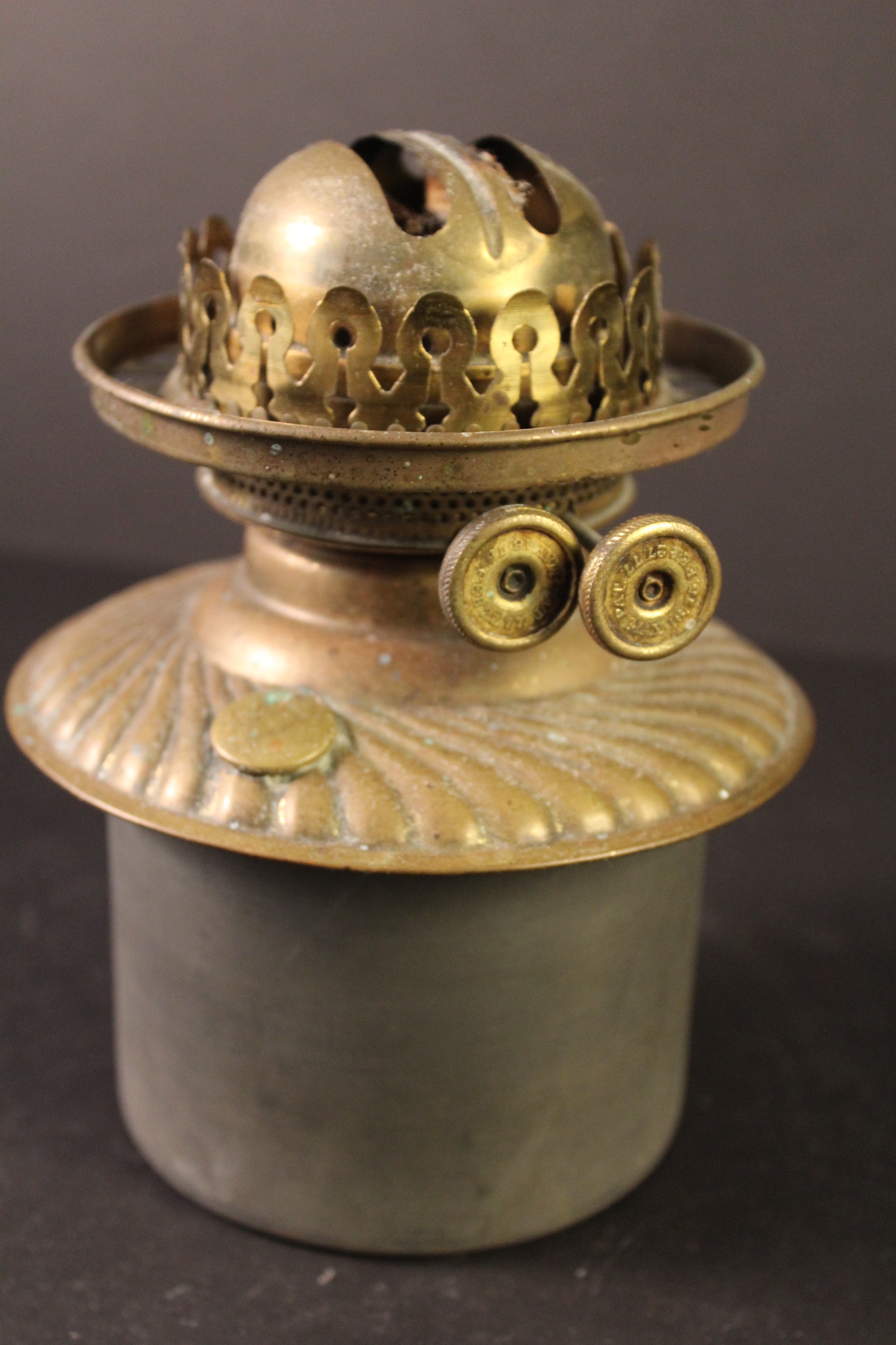 Circa 1880 hand painted glass globe Oil Lamp