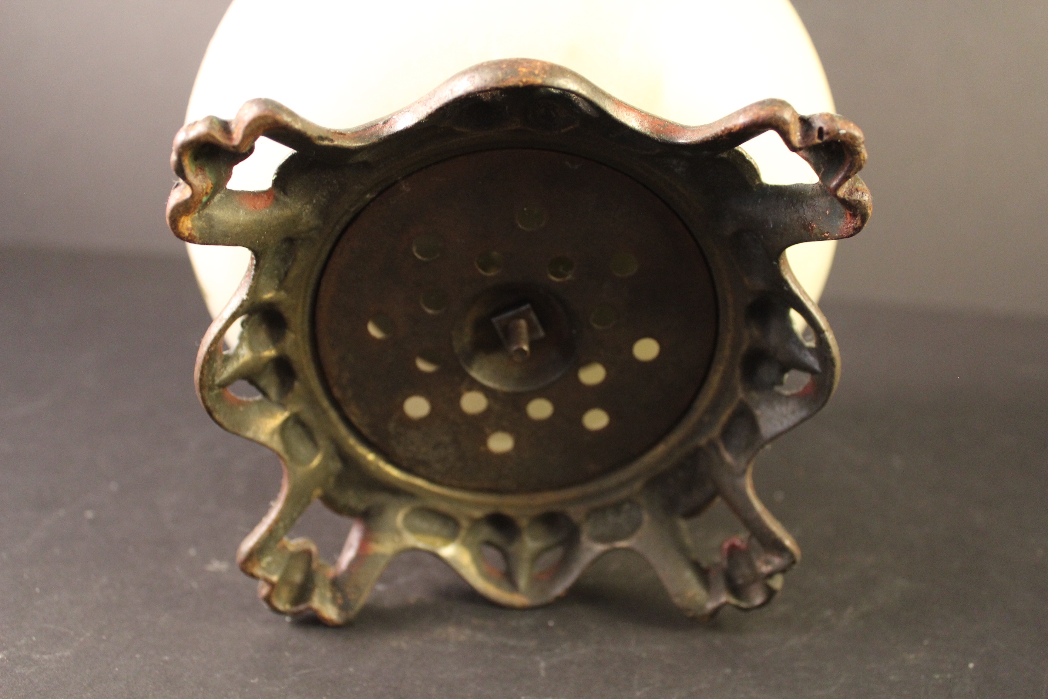 Circa 1880 hand painted glass globe Oil Lamp