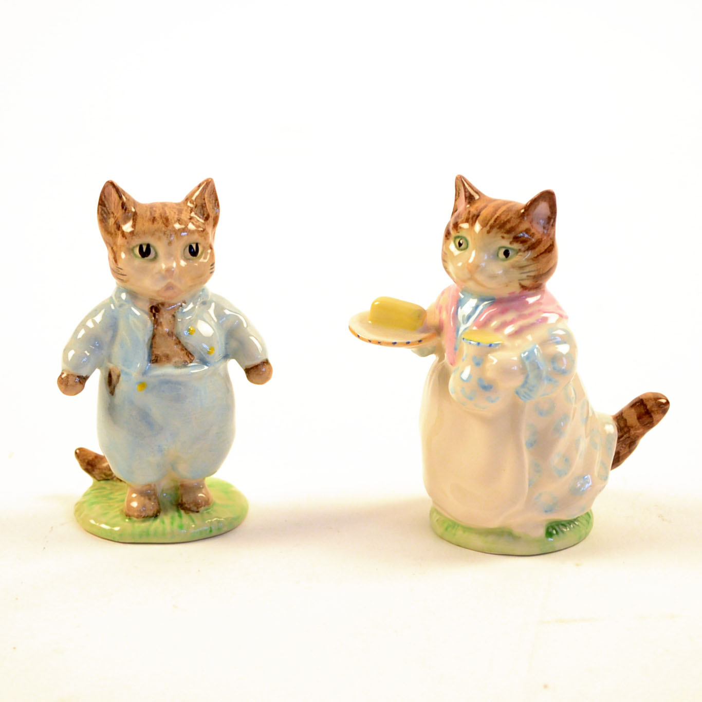 Pair of Vintage Royal Alvbert Beatrix Potter Cat Figurines