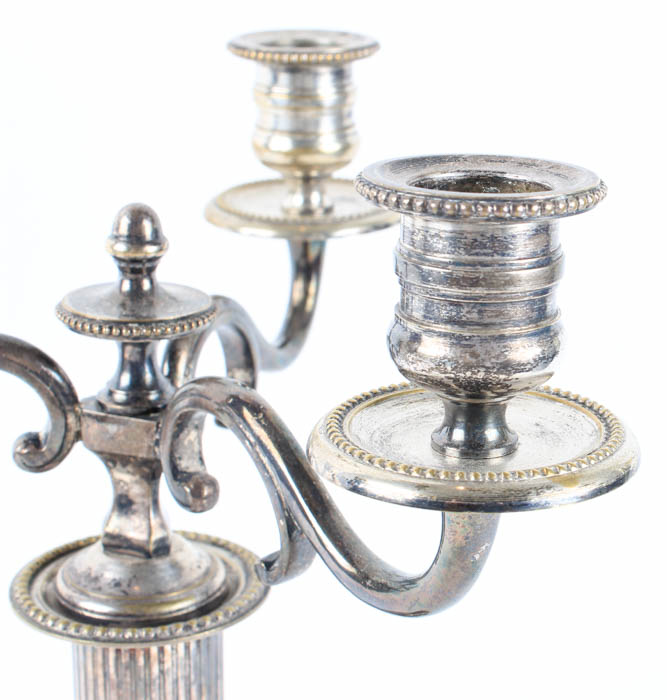 Pair of Silver Plated Candelabra