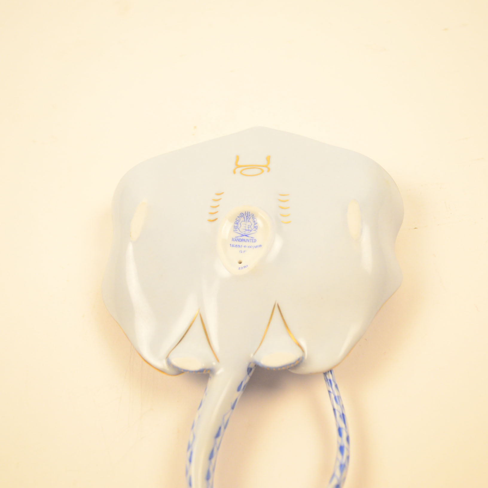 Herend Hand-Painted Porcelain Sting Ray Figurine
