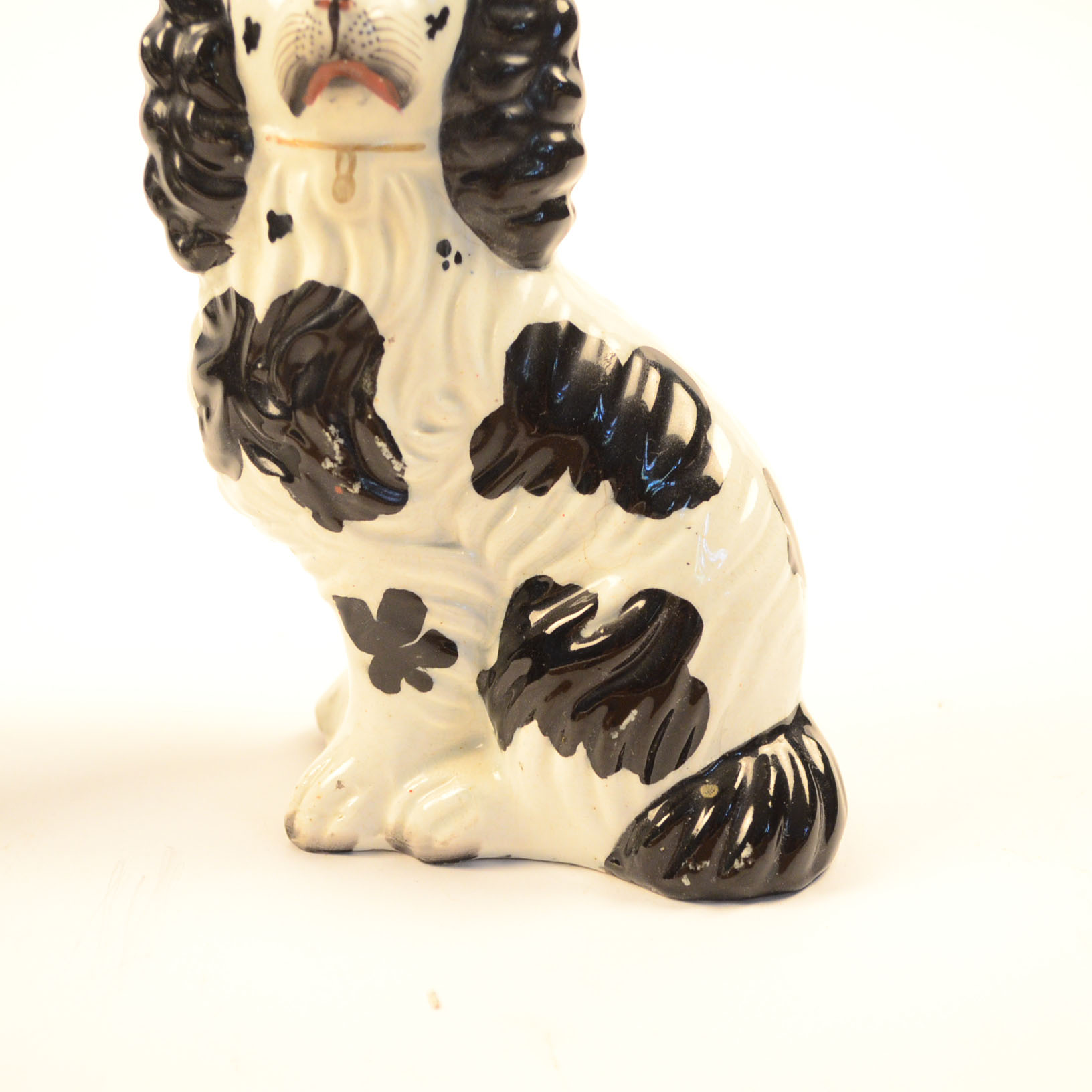 White and Black Staffordshire Dog Figurines