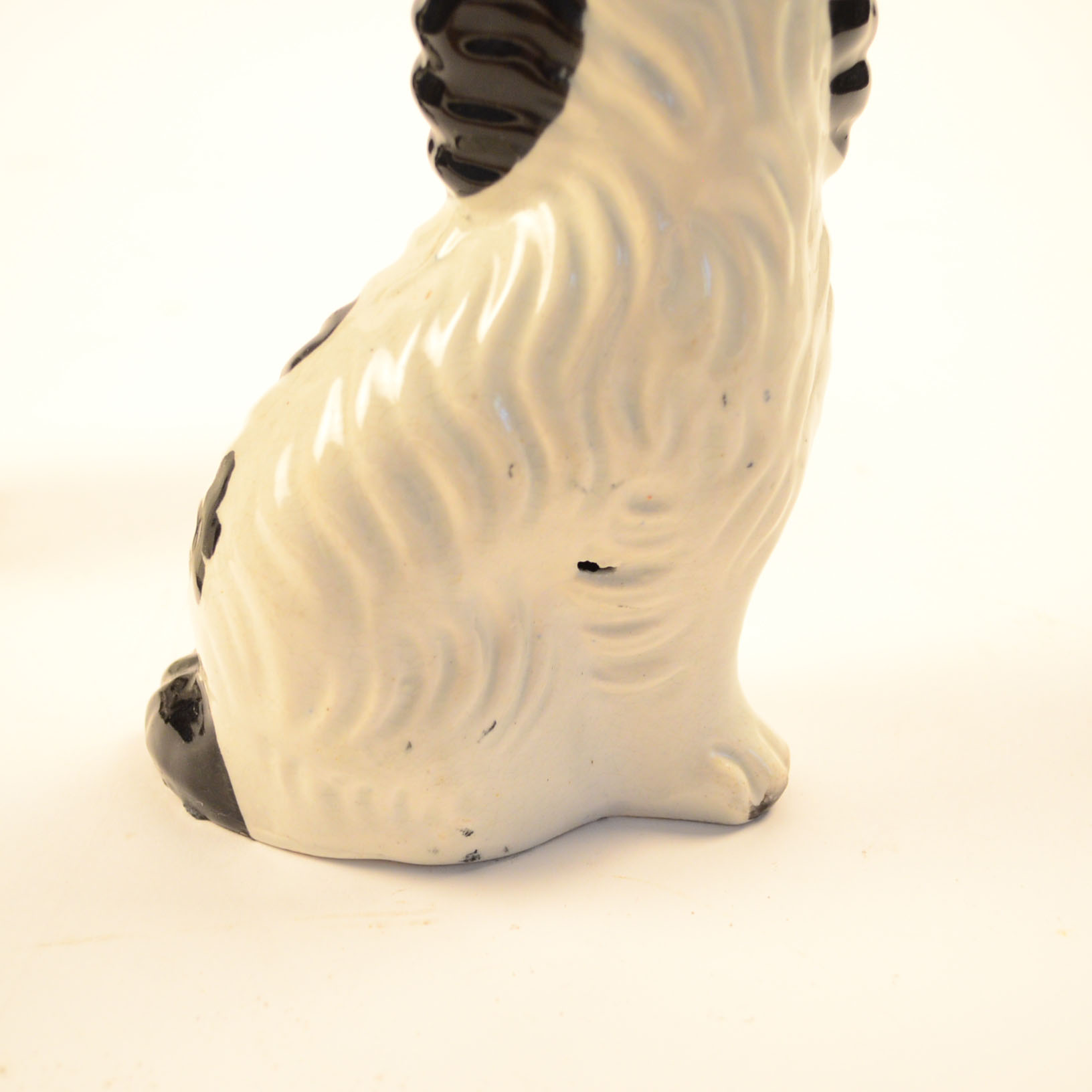 White and Black Staffordshire Dog Figurines