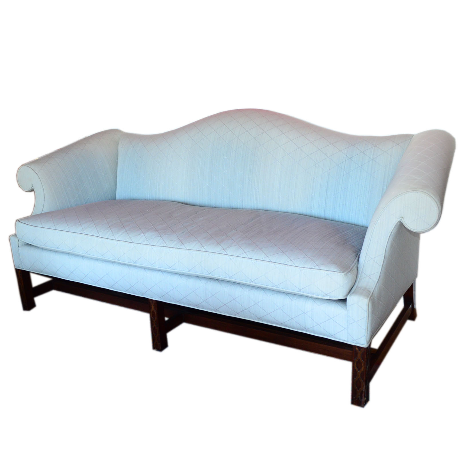 Aqua Cushion Sofa With 9 Pillows