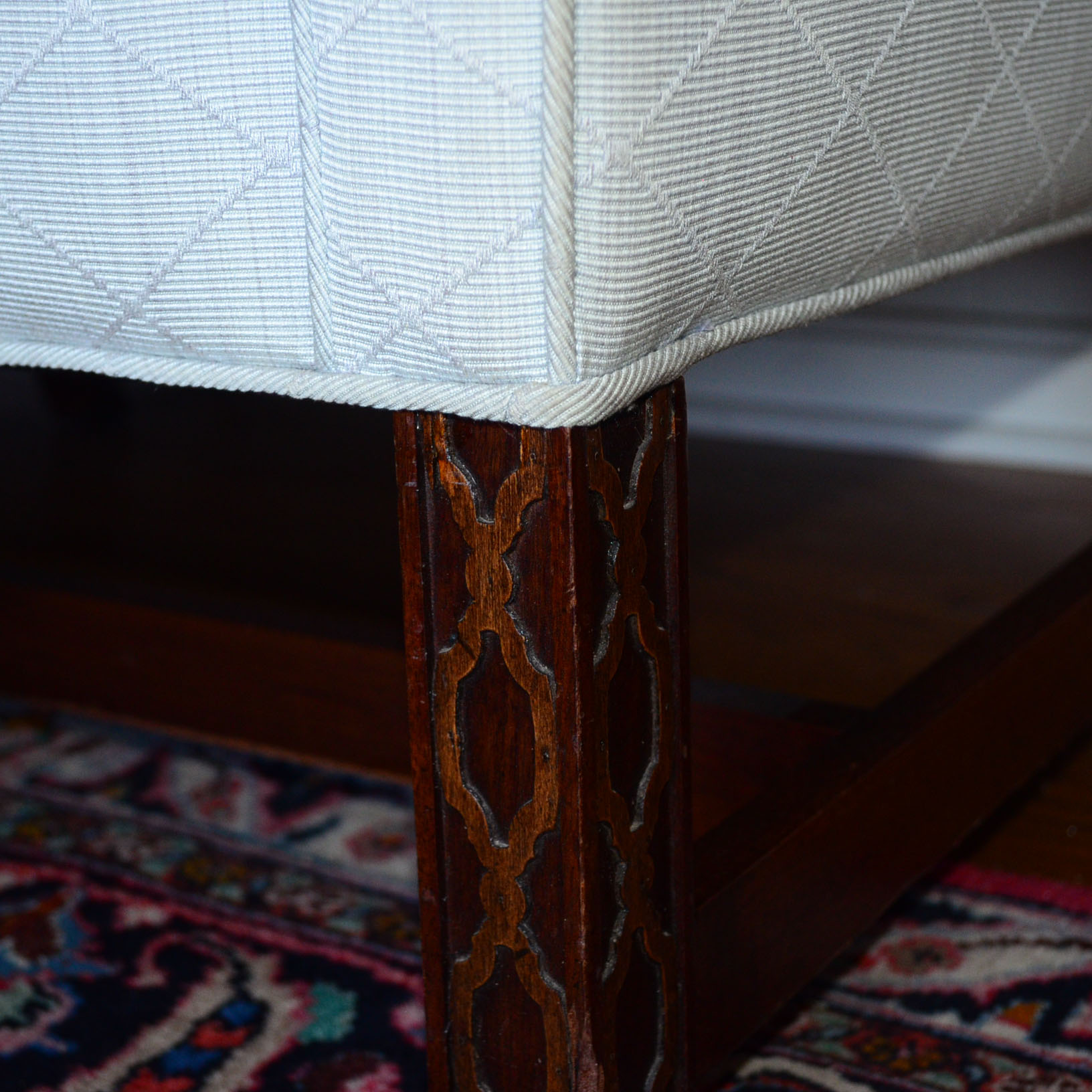 Aqua Cushion Sofa With 9 Pillows