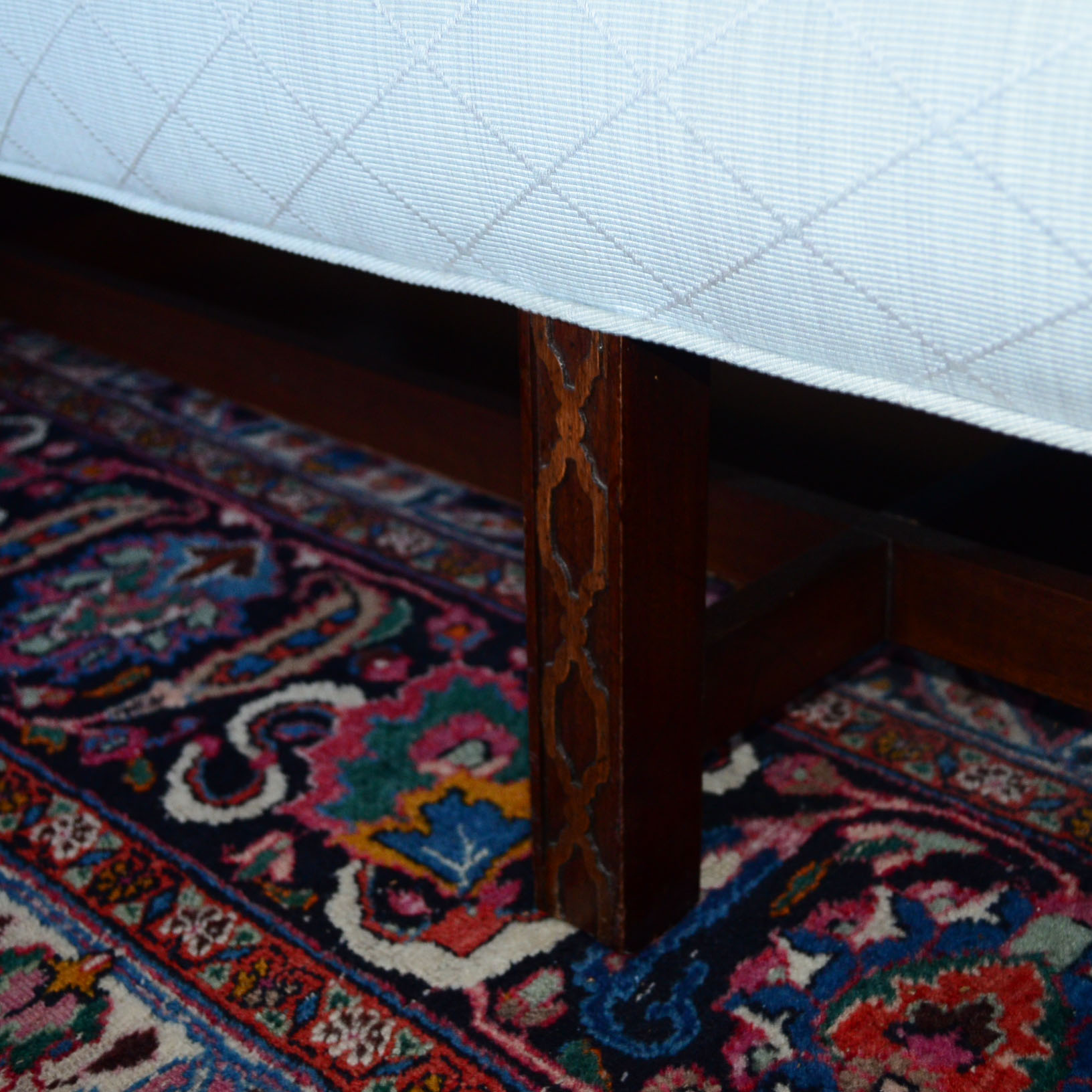 Aqua Cushion Sofa With 9 Pillows