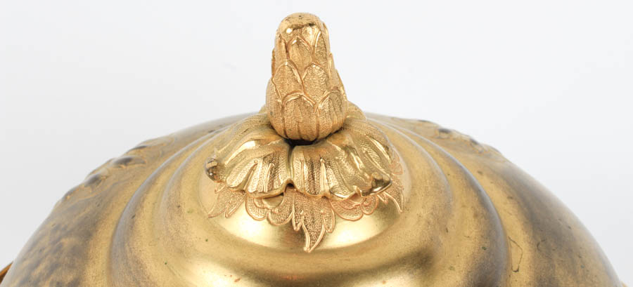 Pair of Middle Eastern Gilt Brass Serving Dishes