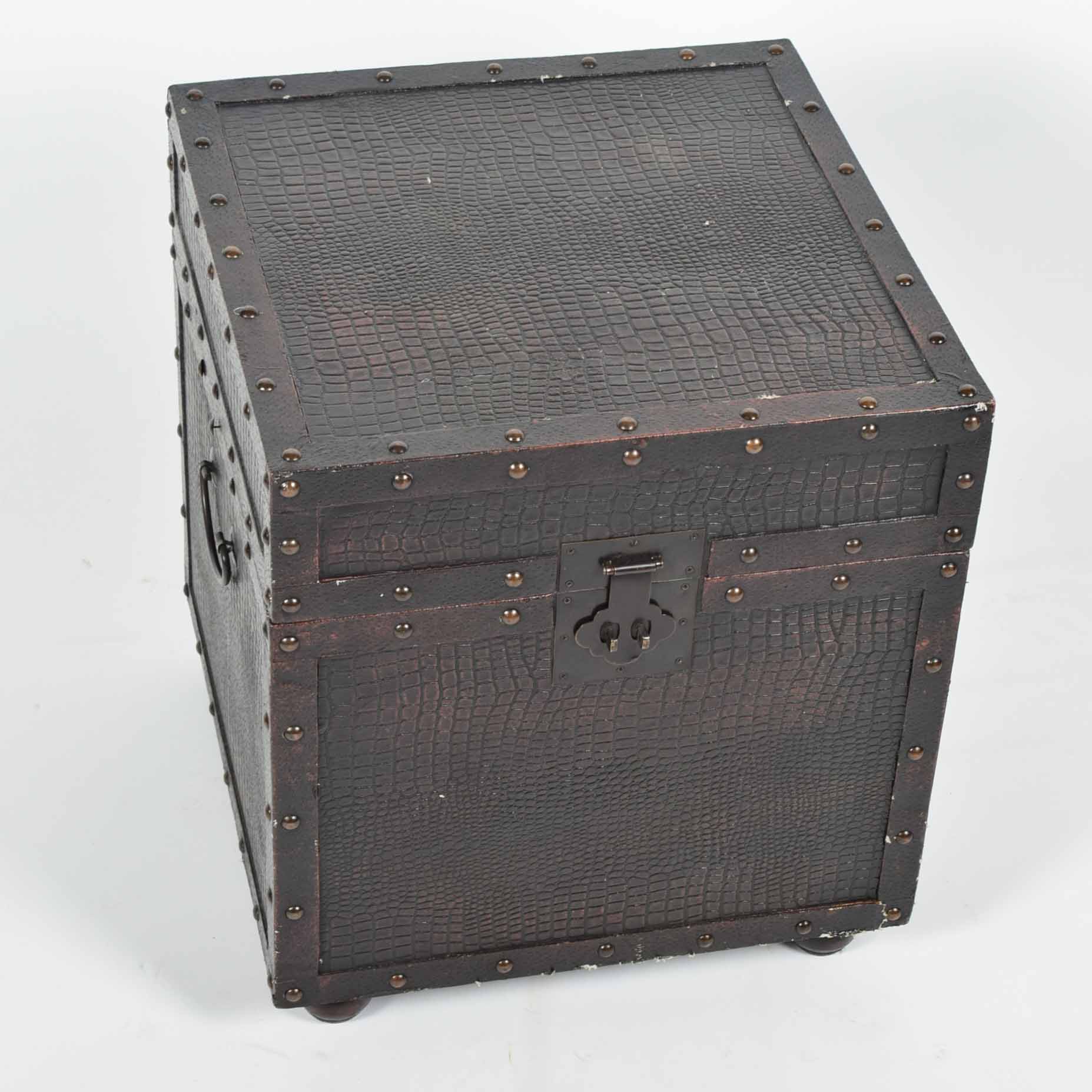 Faux Reptile Decorative Storage Trunk