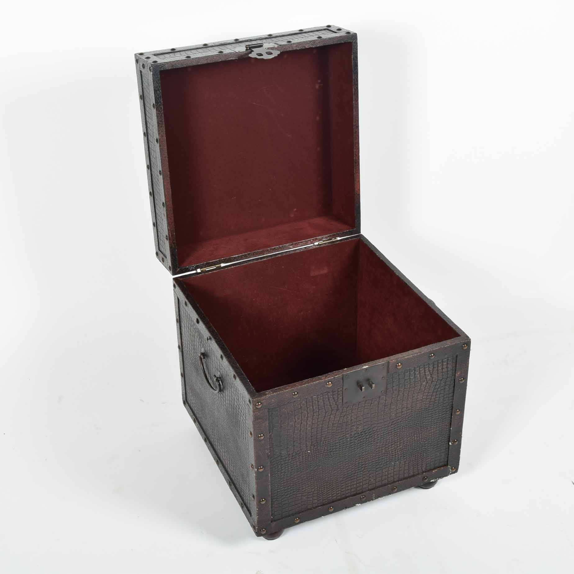 Faux Reptile Decorative Storage Trunk