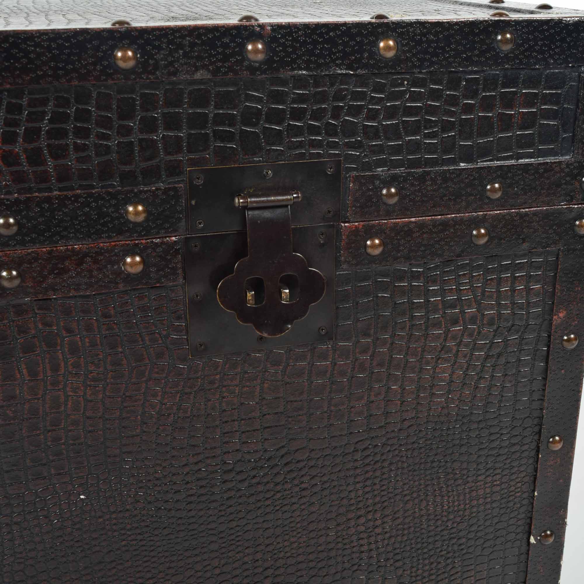 Faux Reptile Decorative Storage Trunk