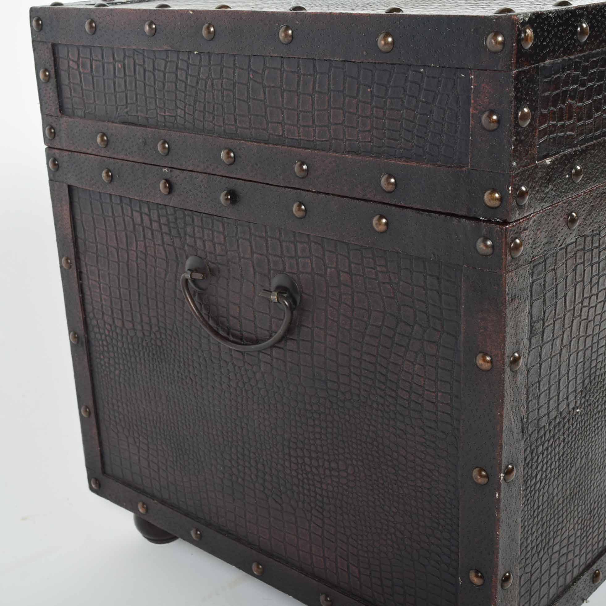 Faux Reptile Decorative Storage Trunk