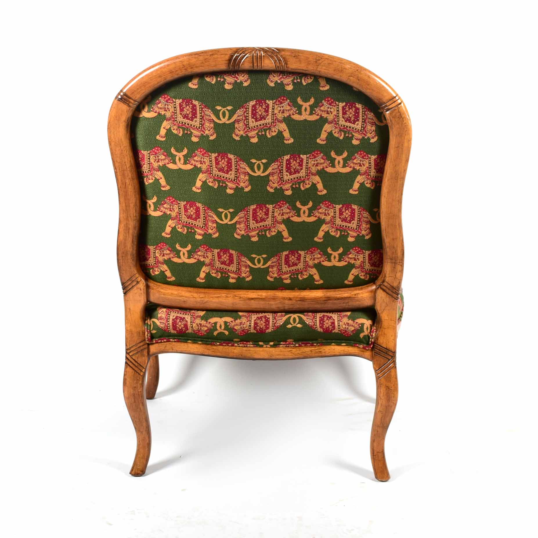 Updated Louis XV Style Upholstered Arm Chair