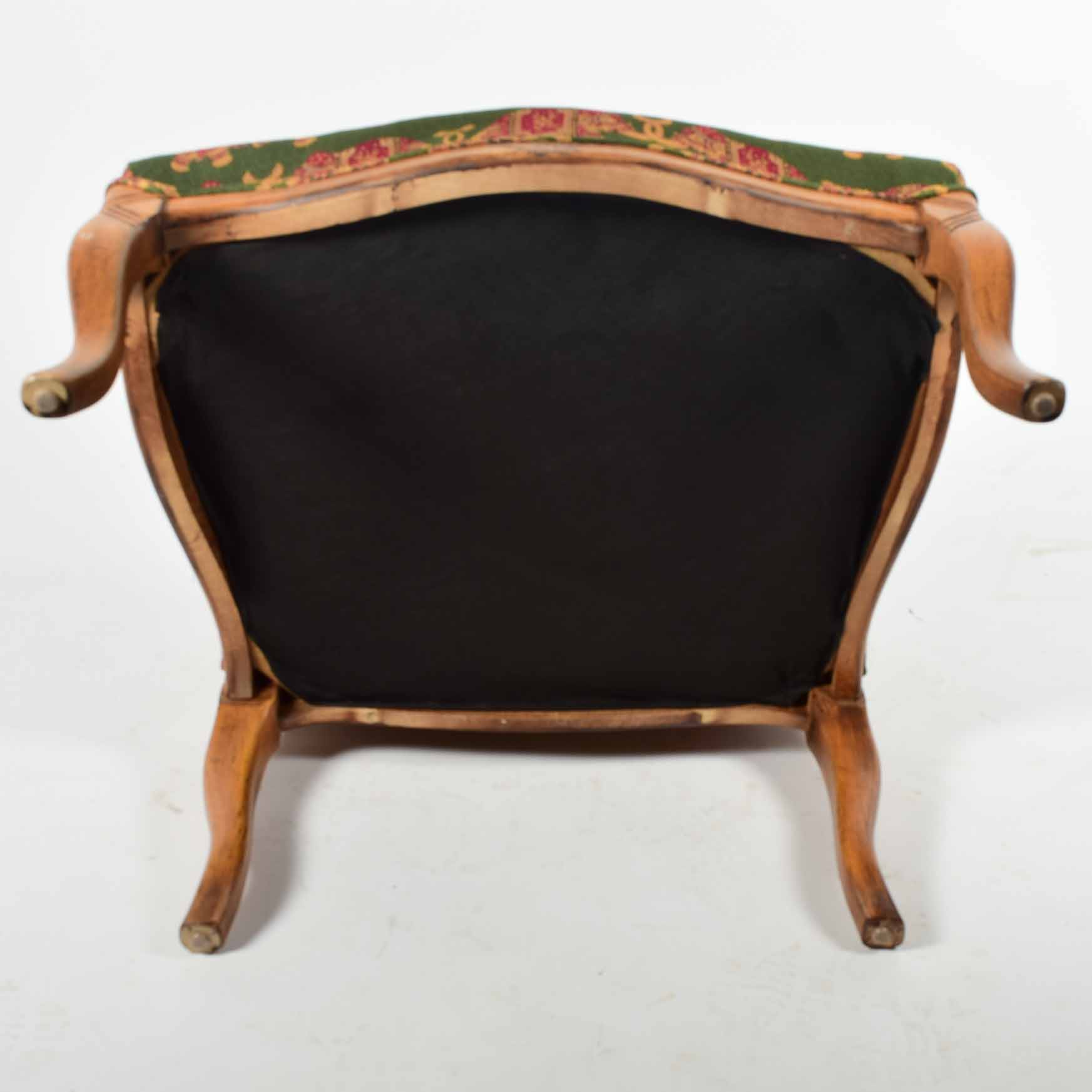 Updated Louis XV Style Upholstered Arm Chair