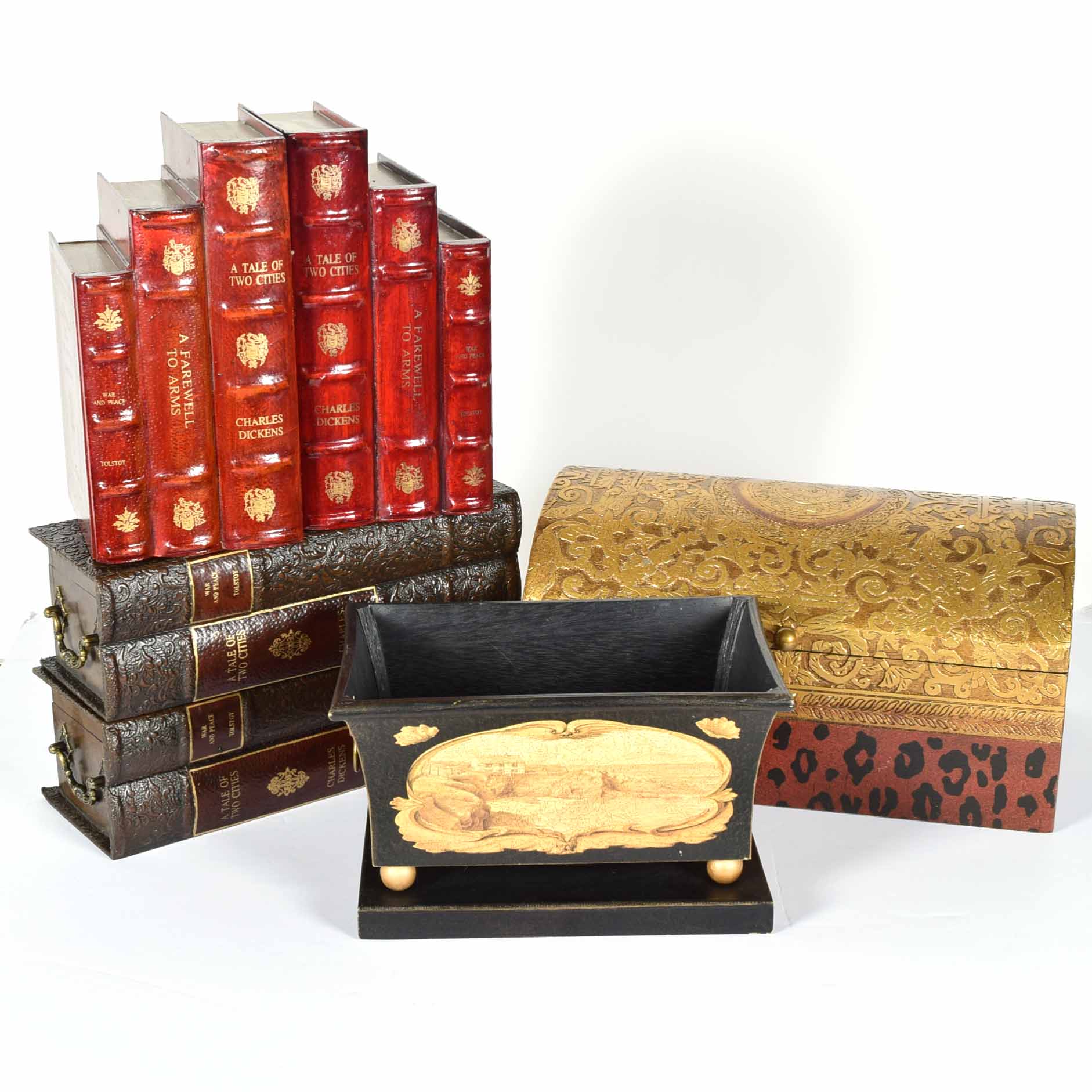Assortment of Decorative Storage Boxes