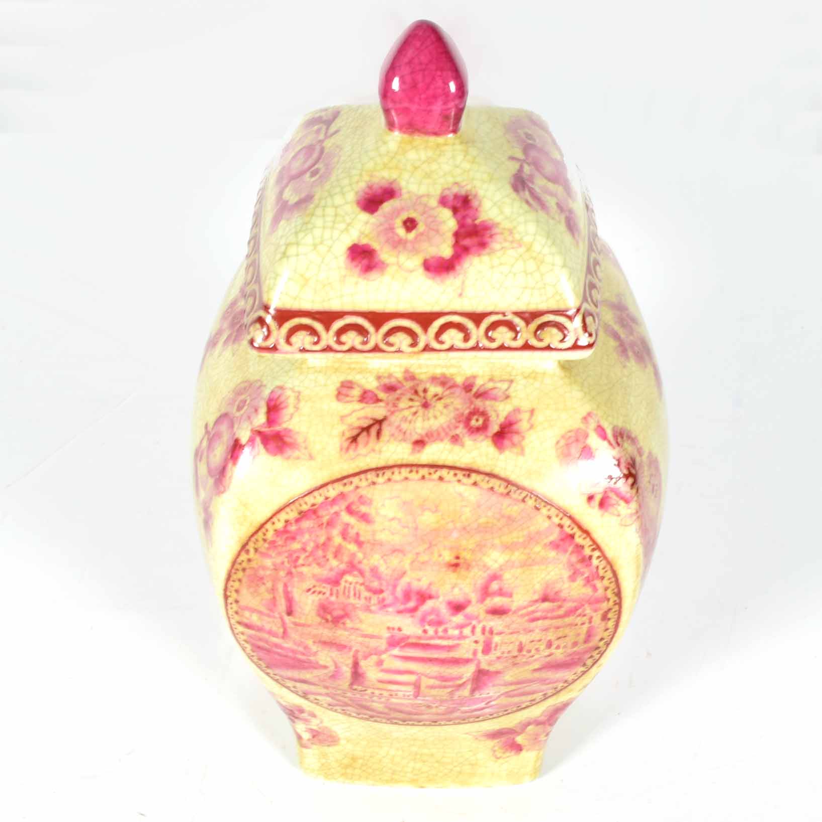 Oriental Accents Rose Lidded Jar