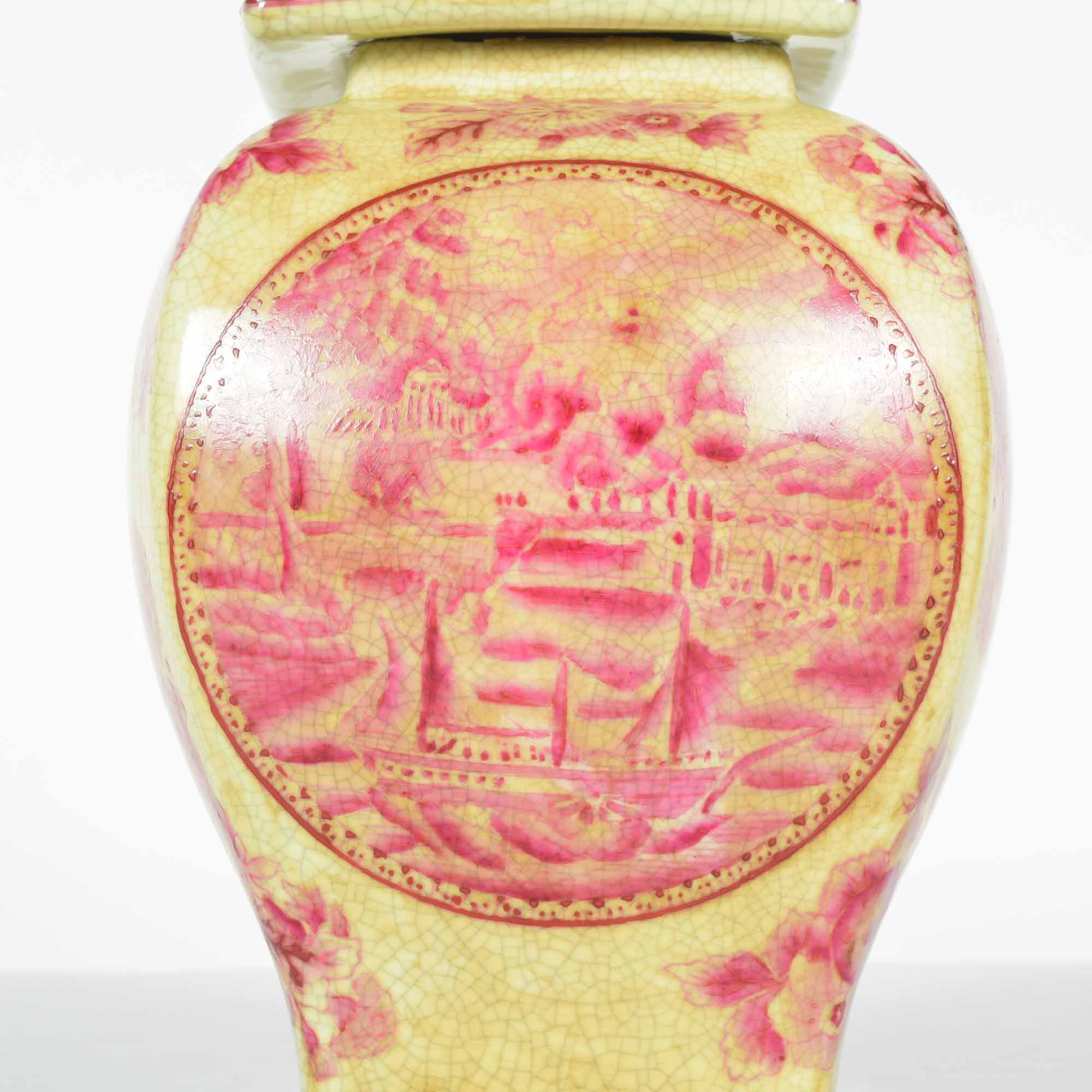 Oriental Accents Rose Lidded Jar