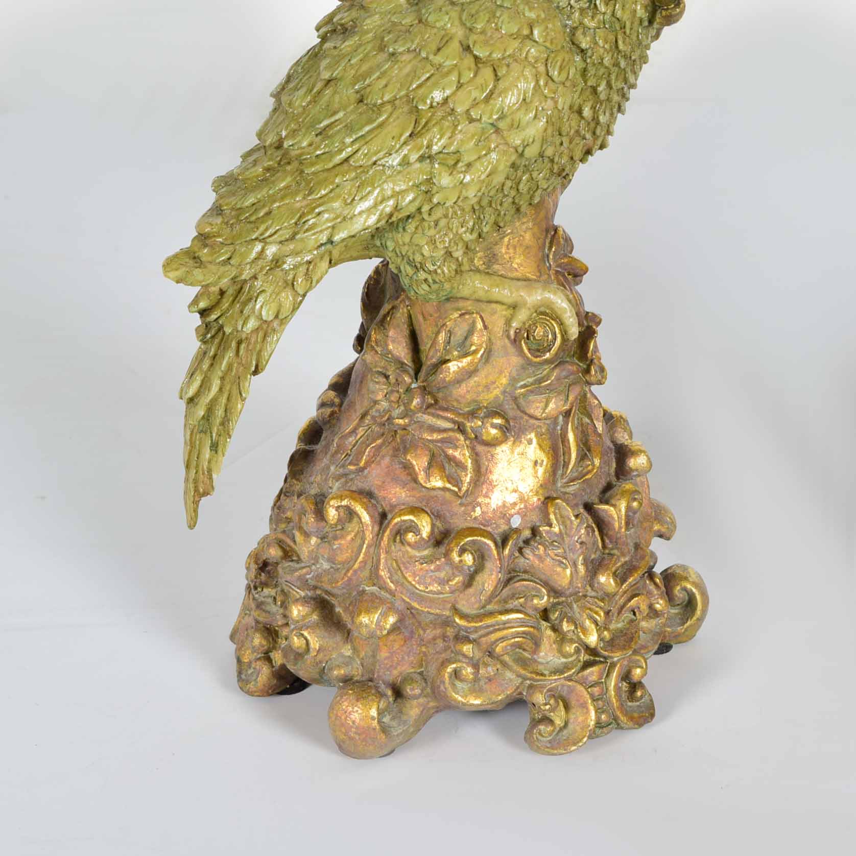 Vintage Dick Hsiao Hand-Painted Parrot Candlestick Pair