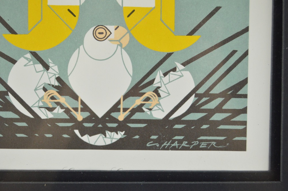 Charley Harper "Eagological Event" Lithograph