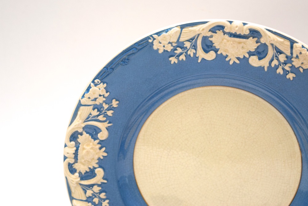 Three Antique George Jones and Sons Marlborough Plates