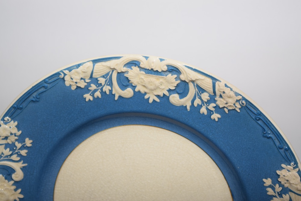 Three Antique George Jones and Sons Marlborough Plates