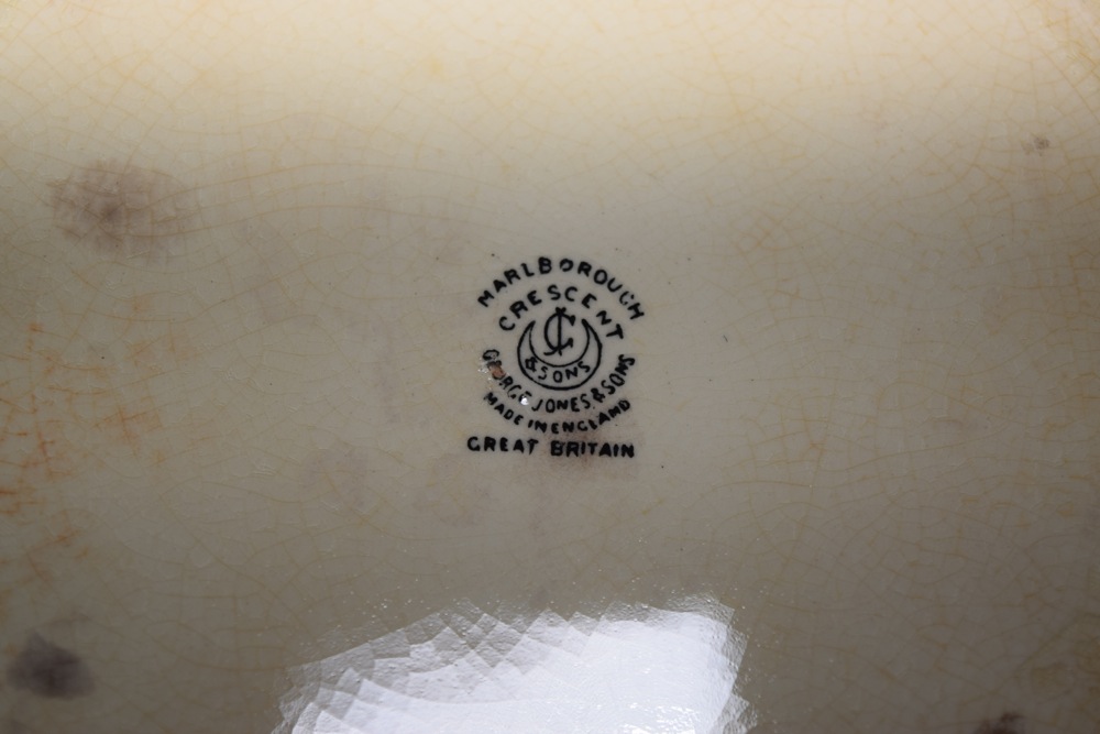 Three Antique George Jones and Sons Marlborough Plates