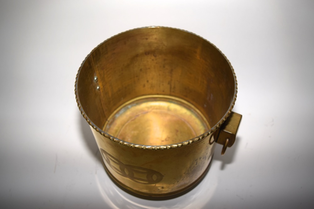 Vintage Brass Bucket Planter