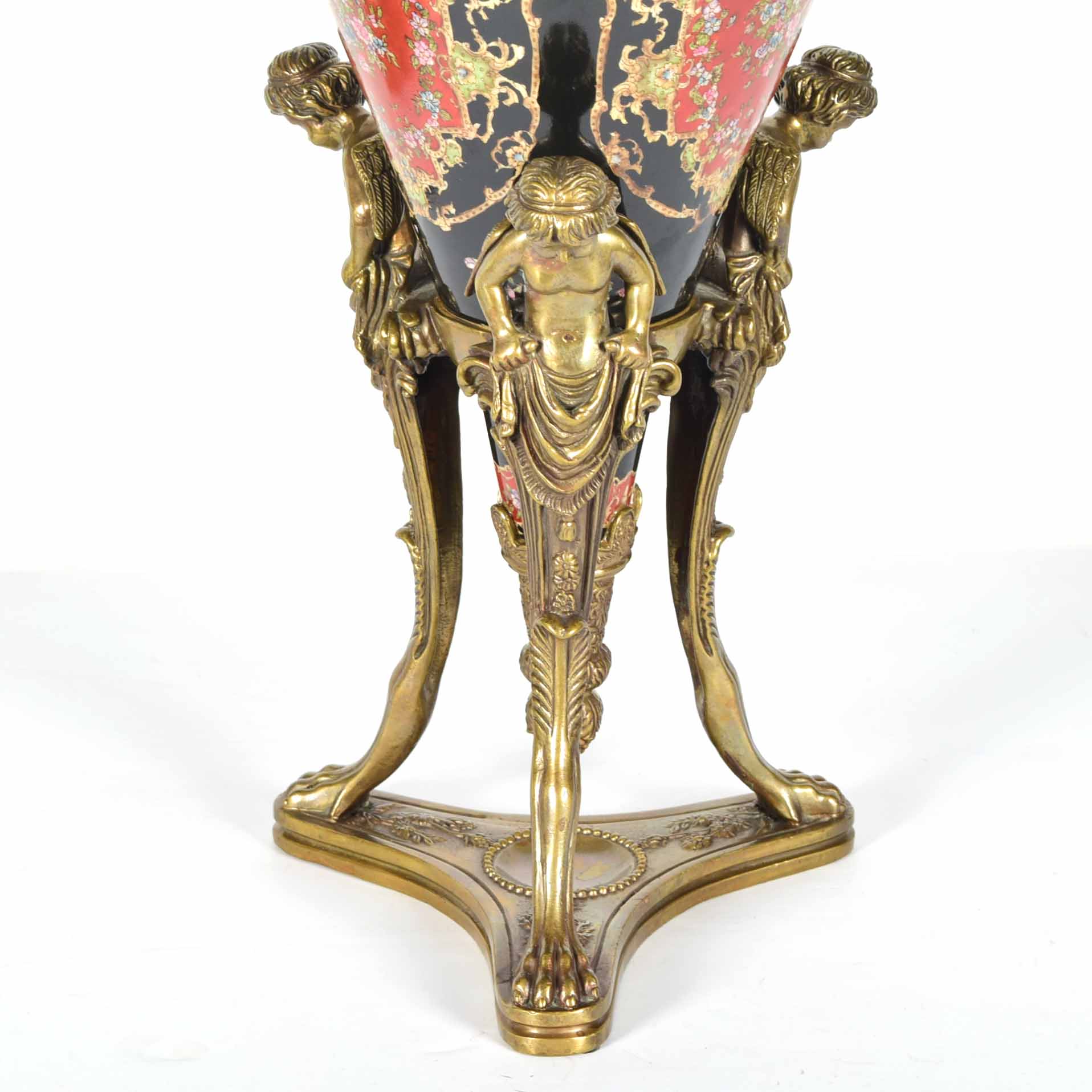 Ornate Amphora Vase and Ormolu Stand