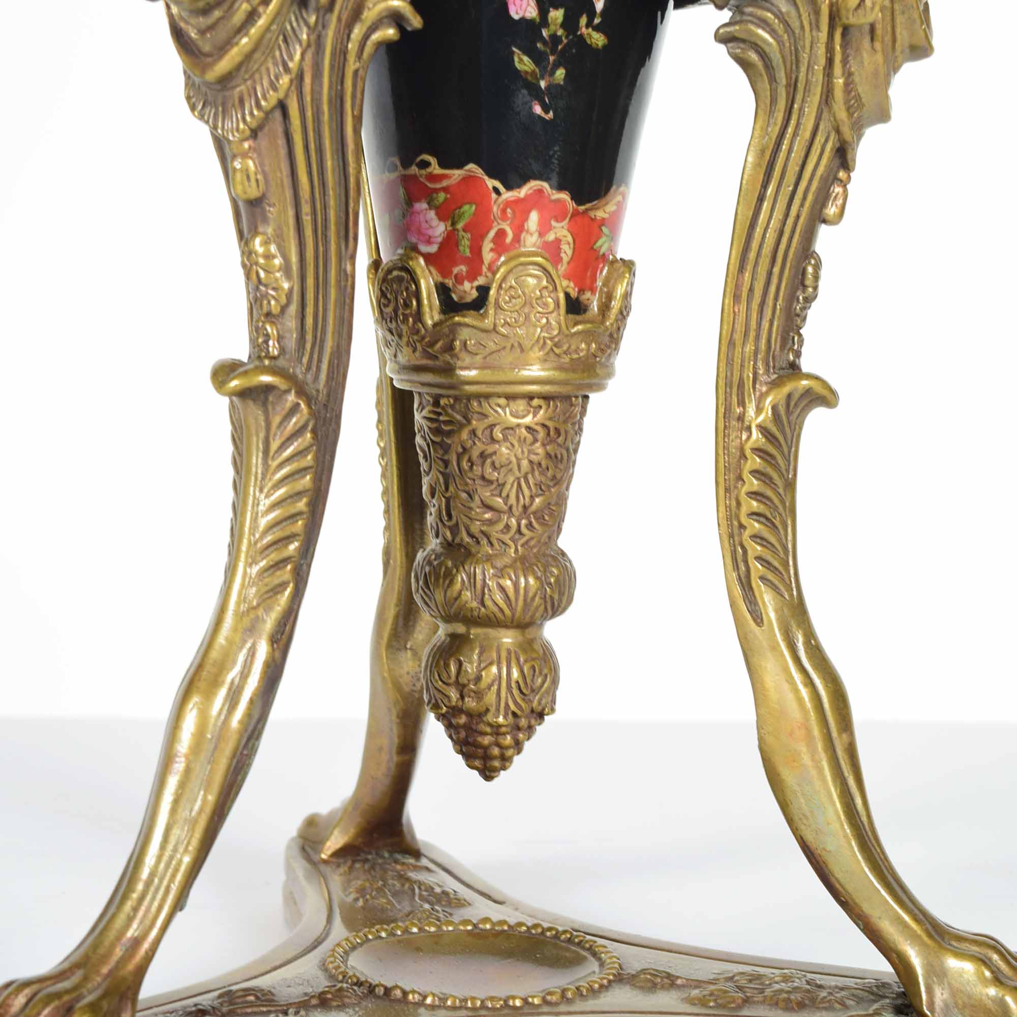 Ornate Amphora Vase and Ormolu Stand